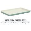 imageMartha Stewart Gallen 17 x 11 Inch Nonstick Carbon Steel Cookie Sheet  Cool GreyTeal