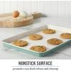 imageMartha Stewart Gallen 17 x 11 Inch Nonstick Carbon Steel Cookie Sheet  Cool GreyTeal