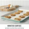 imageMartha Stewart Gallen 17 x 11 Inch Nonstick Carbon Steel Cookie Sheet  Cool GreyTeal