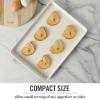 imageMartha Stewart Gallen 17 x 11 Inch Nonstick Carbon Steel Cookie Sheet  Cool GreyTeal