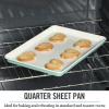 imageMartha Stewart Gallen 17 x 11 Inch Nonstick Carbon Steel Cookie Sheet  Cool GreyTeal