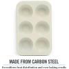 imageMartha Stewart Gallen 17 x 11 Inch Nonstick Carbon Steel Cookie Sheet  Cool GreyTeal