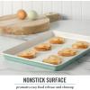 imageMartha Stewart Gallen 17 x 11 Inch Nonstick Carbon Steel Cookie Sheet  Cool GreyTeal