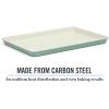 imageMartha Stewart Gallen 17 x 11 Inch Nonstick Carbon Steel Cookie Sheet  Cool GreyTeal