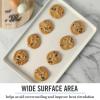 imageMartha Stewart Gallen 17 x 11 Inch Nonstick Carbon Steel Cookie Sheet  Cool GreyTeal