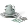 imageMartha Stewart Goodale Vintage Blue Stoneware 16 Piece Dinnerware SetBlue