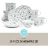 imageMartha Stewart Goodale Vintage Blue Stoneware 16 Piece Dinnerware SetBlue Floral