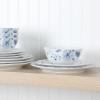 imageMartha Stewart Goodale Vintage Blue Stoneware 16 Piece Dinnerware SetBlue Floral