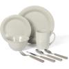 imageMartha Stewart Goodale Vintage Blue Stoneware 16 Piece Dinnerware SetGray