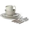 imageMartha Stewart Goodale Vintage Blue Stoneware 16 Piece Dinnerware SetGray
