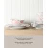 imageMartha Stewart Goodale Vintage Blue Stoneware 16 Piece Dinnerware SetPink Floral