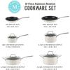 imageMartha Stewart Lockton Premium Nonstick 10 Piece Enamel Heavy Gauge Aluminum Pots and Pans Cookware Set  Martha BlueLinen