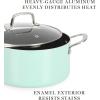 imageMartha Stewart Lockton Premium Nonstick 10 Piece Enamel Heavy Gauge Aluminum Pots and Pans Cookware Set  Martha BlueMartha Blue