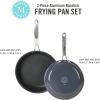 imageMartha Stewart Lockton Premium Nonstick PFA Free Ceramic Interior 10 Piece Heavy Gauge Enamel Aluminum Pots and Pans Cookware Set  Linen White wGold HandleGray