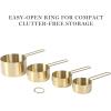 imageMartha Stewart Richburn 4 Pack Gold Stainless Steel Measuring Cup Set