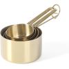 imageMartha Stewart Richburn 4 Pack Gold Stainless Steel Measuring Cup Set