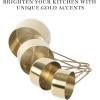 imageMartha Stewart Richburn 4 Pack Gold Stainless Steel Measuring Cup Set