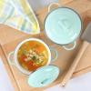 imageMartha Stewart Thayer 64Quart Enamel On Steel Scratch Resistant Dutch Oven wLid  Martha Blue Induction Safe55 Mini Dutch Oven 2Pack