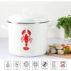 imageMartha Stewart Thayer 8Quart Enamel On Steel Scratch Resistant Stock Pot wLid  Martha BlueLinen