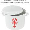 imageMartha Stewart Thayer 8Quart Enamel On Steel Scratch Resistant Stock Pot wLid  Martha BlueLinen