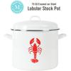 imageMartha Stewart Thayer 8Quart Enamel On Steel Scratch Resistant Stock Pot wLid  Martha BlueLinen