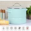 imageMartha Stewart Thayer 8Quart Enamel On Steel Scratch Resistant Stock Pot wLid  Martha BlueMartha Blue