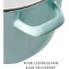 imageMartha Stewart Thayer 8Quart Enamel On Steel Scratch Resistant Stock Pot wLid  Martha BlueMartha Blue