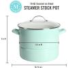 imageMartha Stewart Thayer 8Quart Enamel On Steel Scratch Resistant Stock Pot wLid  Martha BlueMartha Blue