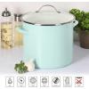 imageMartha Stewart Thayer 8Quart Enamel On Steel Scratch Resistant Stock Pot wLid  Martha BlueMartha Blue