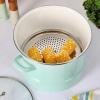 imageMartha Stewart Thayer 8Quart Enamel On Steel Scratch Resistant Stock Pot wLid  Martha BlueMartha Blue