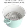 imageMartha Stewart Thayer 8Quart Enamel On Steel Scratch Resistant Stock Pot wLid  Martha BlueMartha Blue