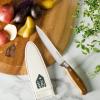 imageOprahs Favorite Things  8 Inch German Steel Chef Knife WItalian Olive Wood Forged HandleBoning Knife  Wood Handle