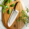 imageOprahs Favorite Things  8 Inch German Steel Chef Knife WItalian Olive Wood Forged HandleSantoku Knife  Wood Handle