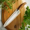 imageOprahs Favorite Things  8 Inch German Steel Chef Knife WItalian Olive Wood Forged HandleSlicer  Wood Handle
