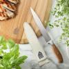 imageOprahs Favorite Things  8 Inch German Steel Chef Knife WItalian Olive Wood Forged HandleSlicer  Wood Handle