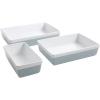 imageMARTHA STEWART 3 Piece Oven to Table Stoneware Bakeware Baking Dish ampamp Casserole Set  Dusty BlueDusty Blue
