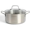 imageMartha Stewart Castelle 5Quart 188 Stainless Steel Induction Safe Dutch Oven Casserole Pot With lid