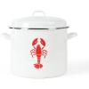 imageMartha Stewart Thayer 8Quart Enamel On Steel Scratch Resistant Stock Pot wLid  Martha BlueLinen