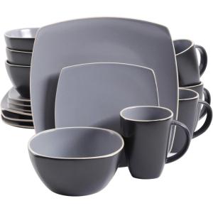 imageGibson Elite Soho Lounge Dinnerware Set Service for 4 16pcs Matte Gray