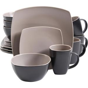 imageGibson Elite Soho Lounge Dinnerware Set Service for 4 16pcs Matte Taupe