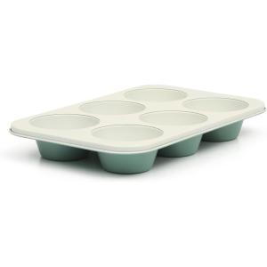 imageMartha Stewart Gallen 17 x 11 Inch Nonstick Carbon Steel Cookie Sheet  Cool GreyTeal