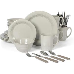 imageMartha Stewart Goodale Vintage Blue Stoneware 16 Piece Dinnerware SetGray
