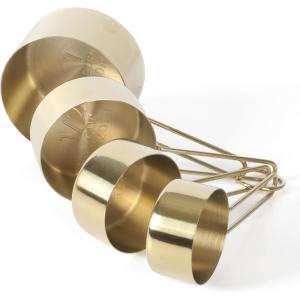 imageMartha Stewart Richburn 4 Pack Gold Stainless Steel Measuring Cup Set