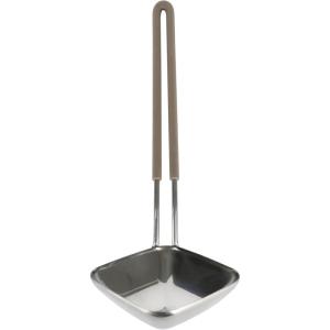 imageMartha Stewart Sprucedale Stainless Steel 135quot Rhombus Ladle Spoon With Long Silicone Handle
