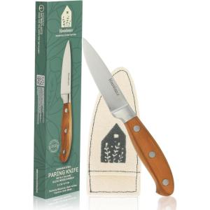 imageOprahs Favorite Things  8 Inch German Steel Chef Knife WItalian Olive Wood Forged HandleParing Knife  Wood Handle