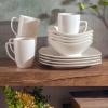 imageGibson  10250416RM Gibson Home Amelia Court 16 Piece Dinnerware Set WhiteWhite Soft Square