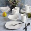 imageGibson  10250416RM Gibson Home Amelia Court 16 Piece Dinnerware Set WhiteWhite Soft Square