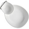 imageGibson Home Gracious Dining Dinnerware 3pc Chip ampamp Dip Set with Metal Rack White 10198903 milliliters