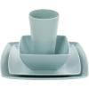 imageGibson Home Soho Grayson Square Melamine Dinnerware Set Service for Four 16pc Mint