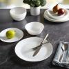 imageGibson Home Ultra 18 Piece Break and Chip Resistant Dinnerware Plates and Bowls Set Round Service for 6 Opal Glass WhiteOpal Glass  Round